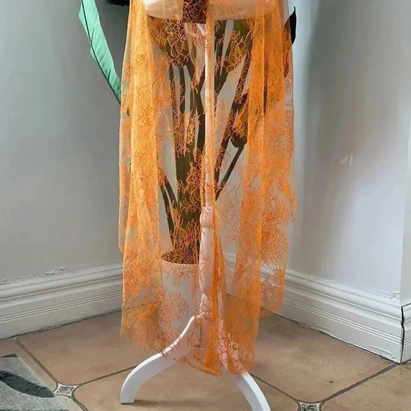 Revolve SZ L ORANGE top Michael Costello OLLY - Picture 7 of 10